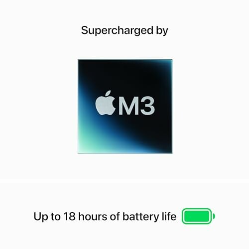 Apple M3 chip with 18 hours battery life