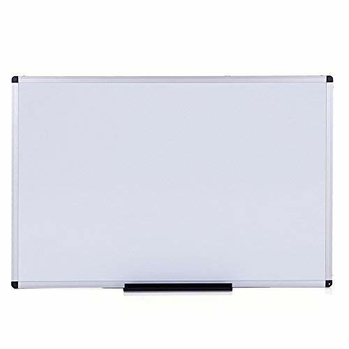 Blank whiteboard with aluminum frame