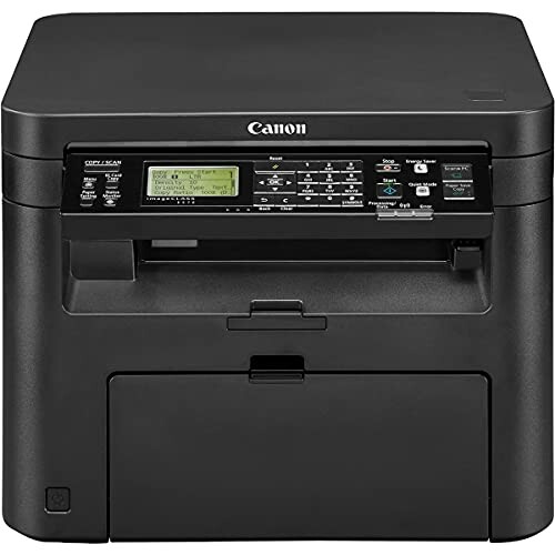 Canon black laser printer with control panel
