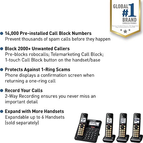 Panasonic Cordless Phone KX-TGF944B