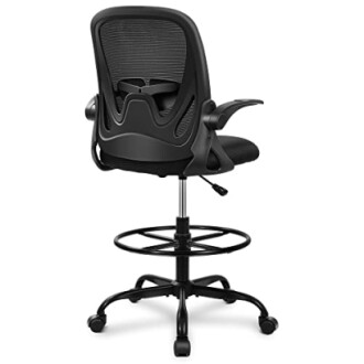 Ergonomic office chair with adjustable features and mesh back.