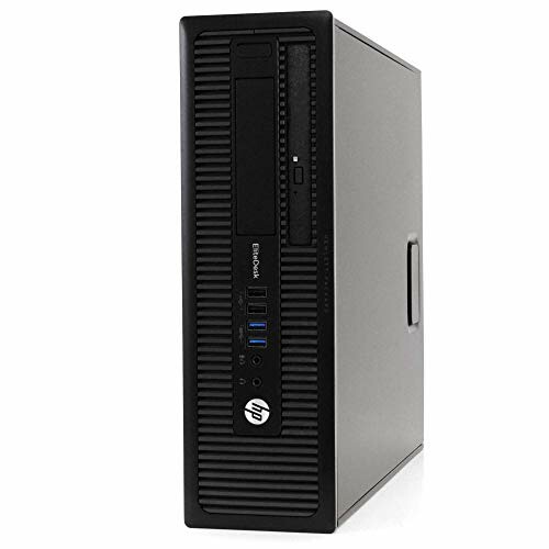 HP EliteDesk 800 G1 SFF desktop computer tower in black and silver