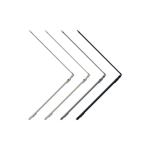 Set of five laptop hinges in different colors