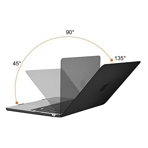 Laptop screen with adjustable angle demonstration