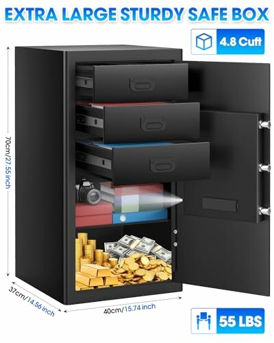 Povanje 4.8 Cuft Extra Large Home Safe