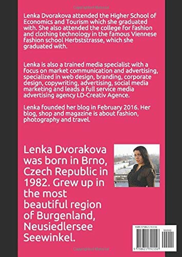Back cover of Lenka Dvorakova's book with author bio and photo.