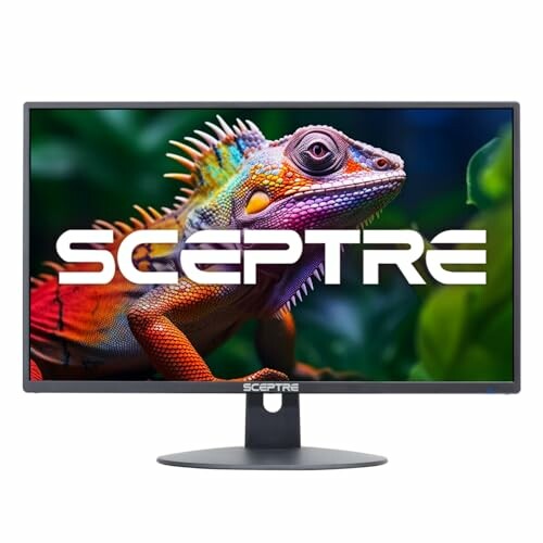 Sceptre monitor displaying a colorful lizard